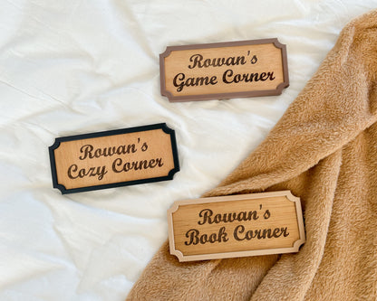 Houten Peekout Bordje - Cozy Corner