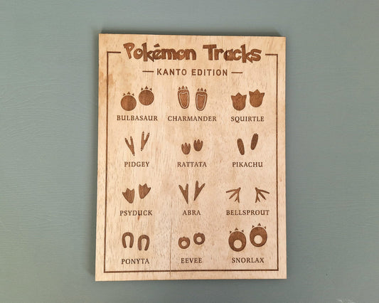 Pokémon Wood Art - Kanto Tracks