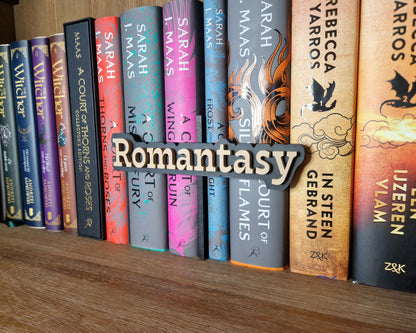 Bookshelf Peekout Sign - Romantasy