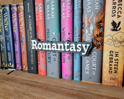 Bookshelf Peekout Sign - Romantasy