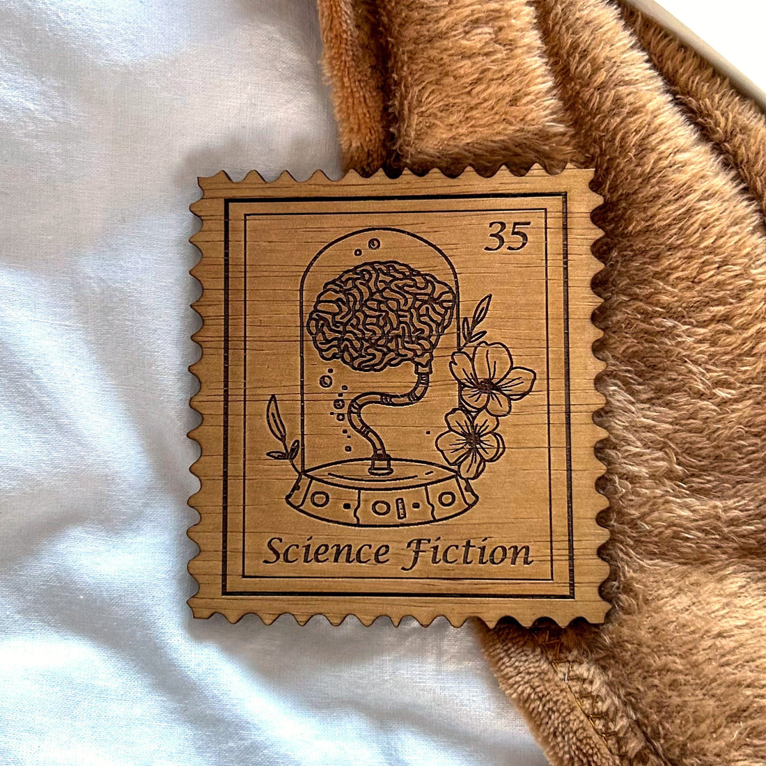 Bookish Postzegel Onderzetter - Science Fiction