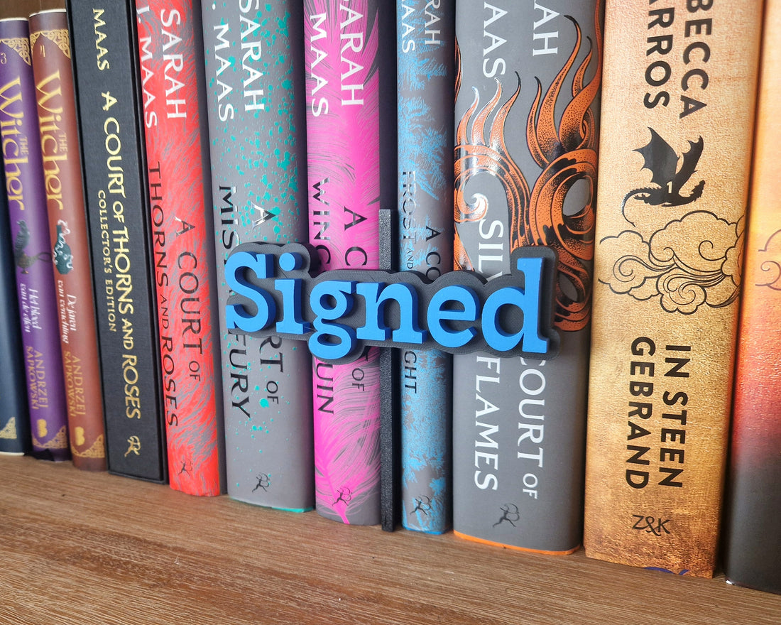 Bookshelf Peekout Sign - Signed