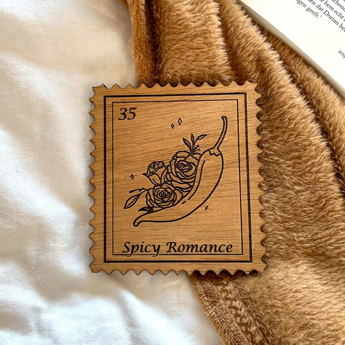Bookish Postzegel Onderzetter - Spicy Romance