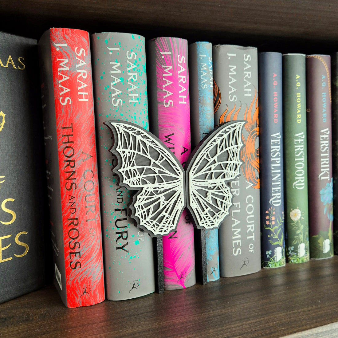 Bookshelf Peekout Sign - Spiderweb Butterfly Wings