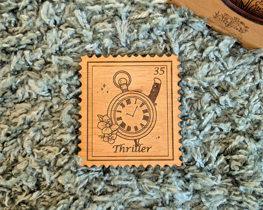 Bookish Stamp Coaster - Thriller