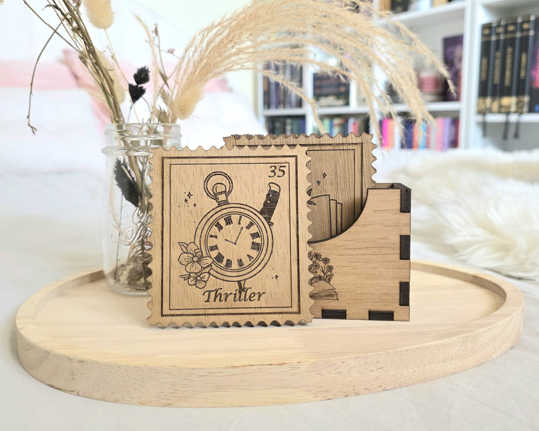 Bookish Stamp Coaster - Thriller