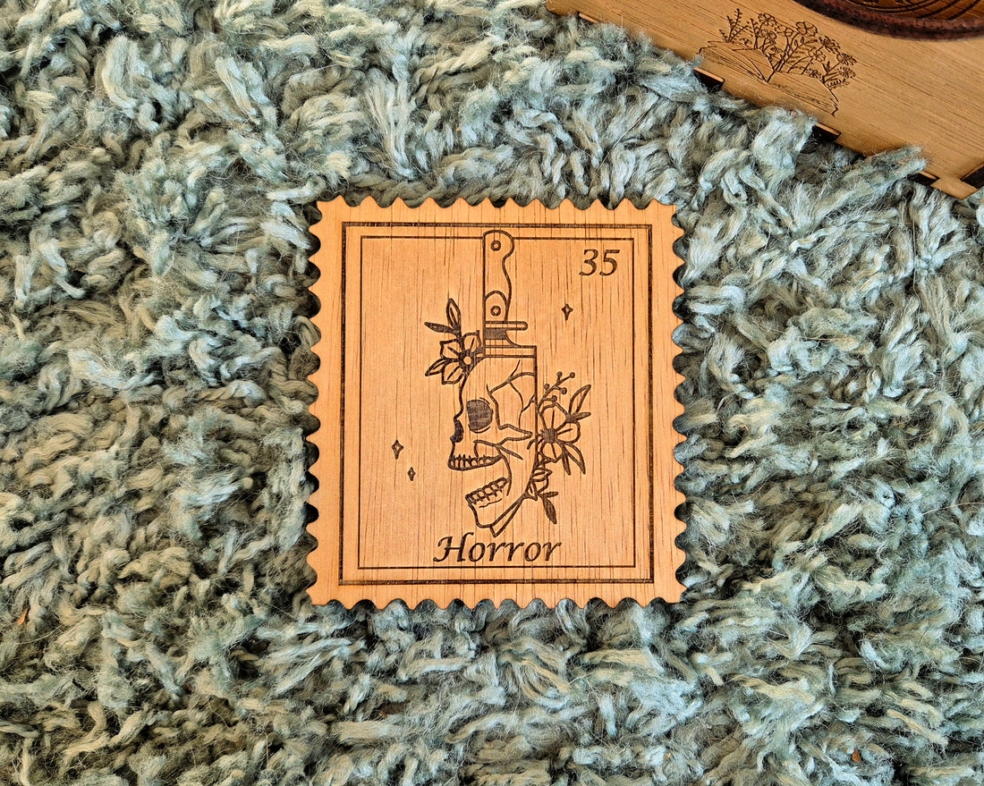 Bookish Stamp Coaster - Horror