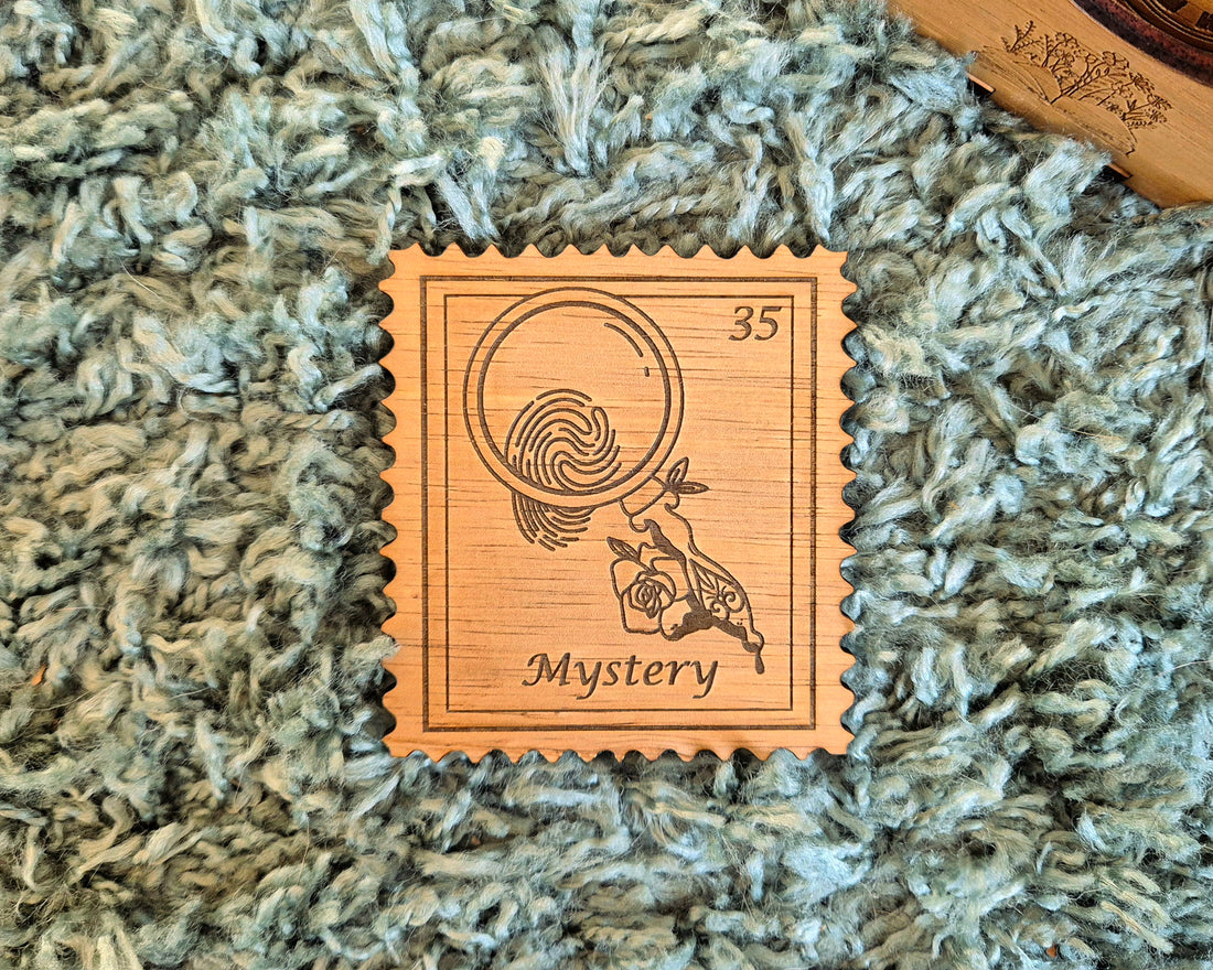 Bookish Stamp Coaster - Mystery