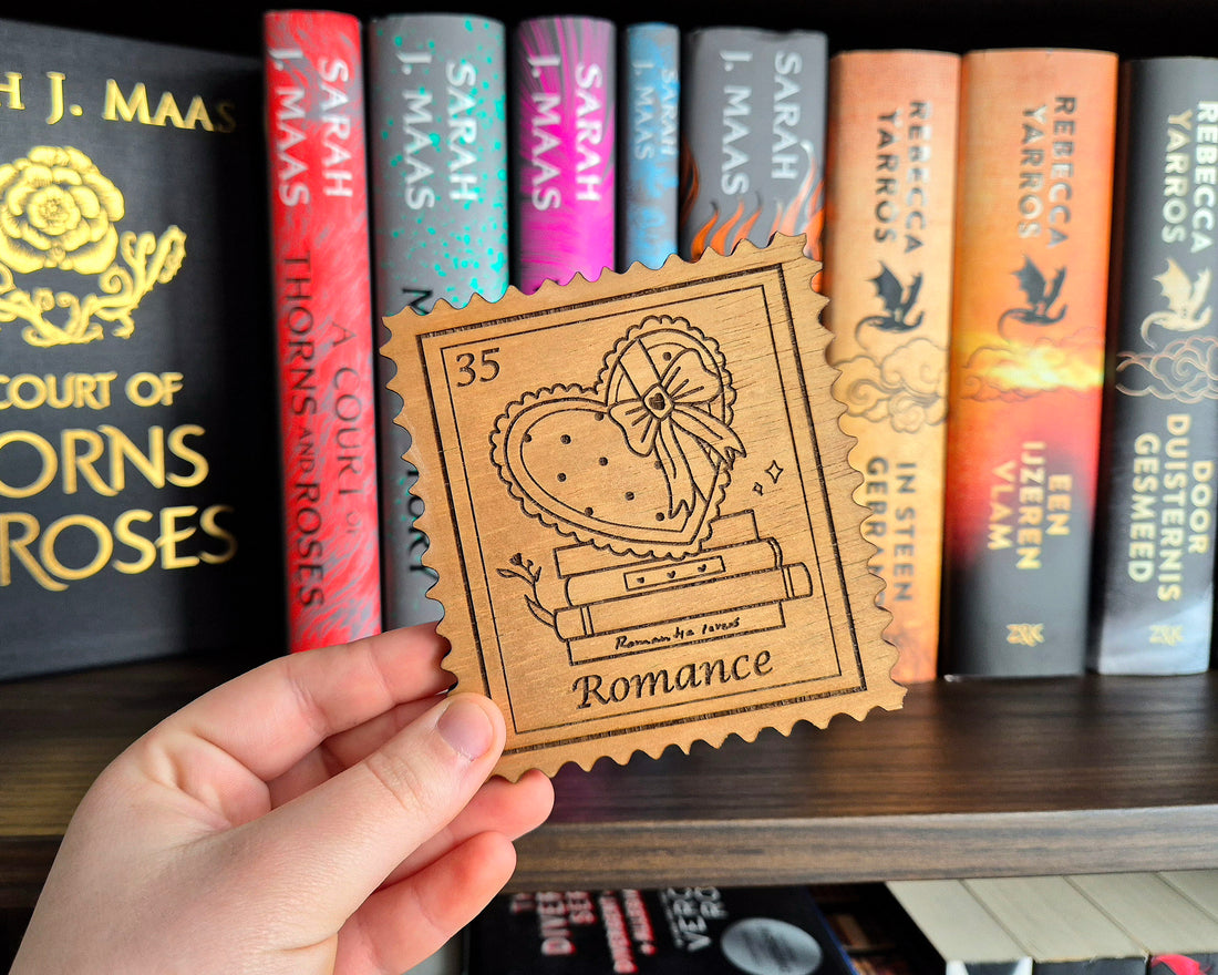 Bookish Stamp Coaster - Romance