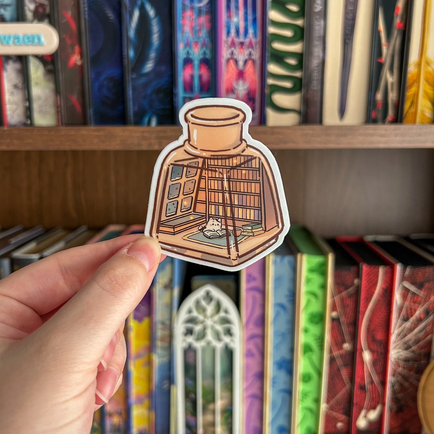 Bookish Sticker - Library in a Bottle