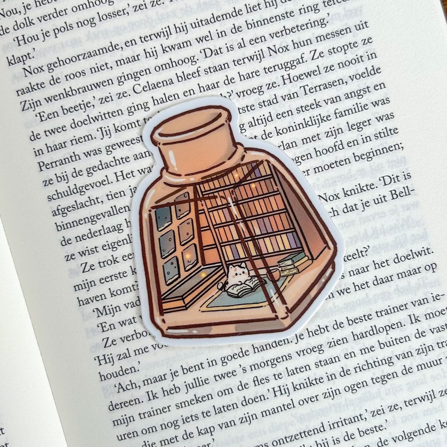 Bookish Sticker - Library in a Bottle