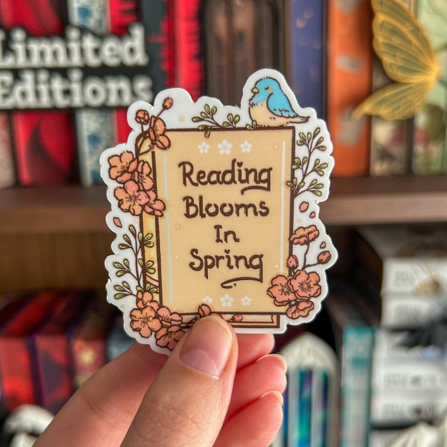 Bookish Sticker - Reading blooms in Spring