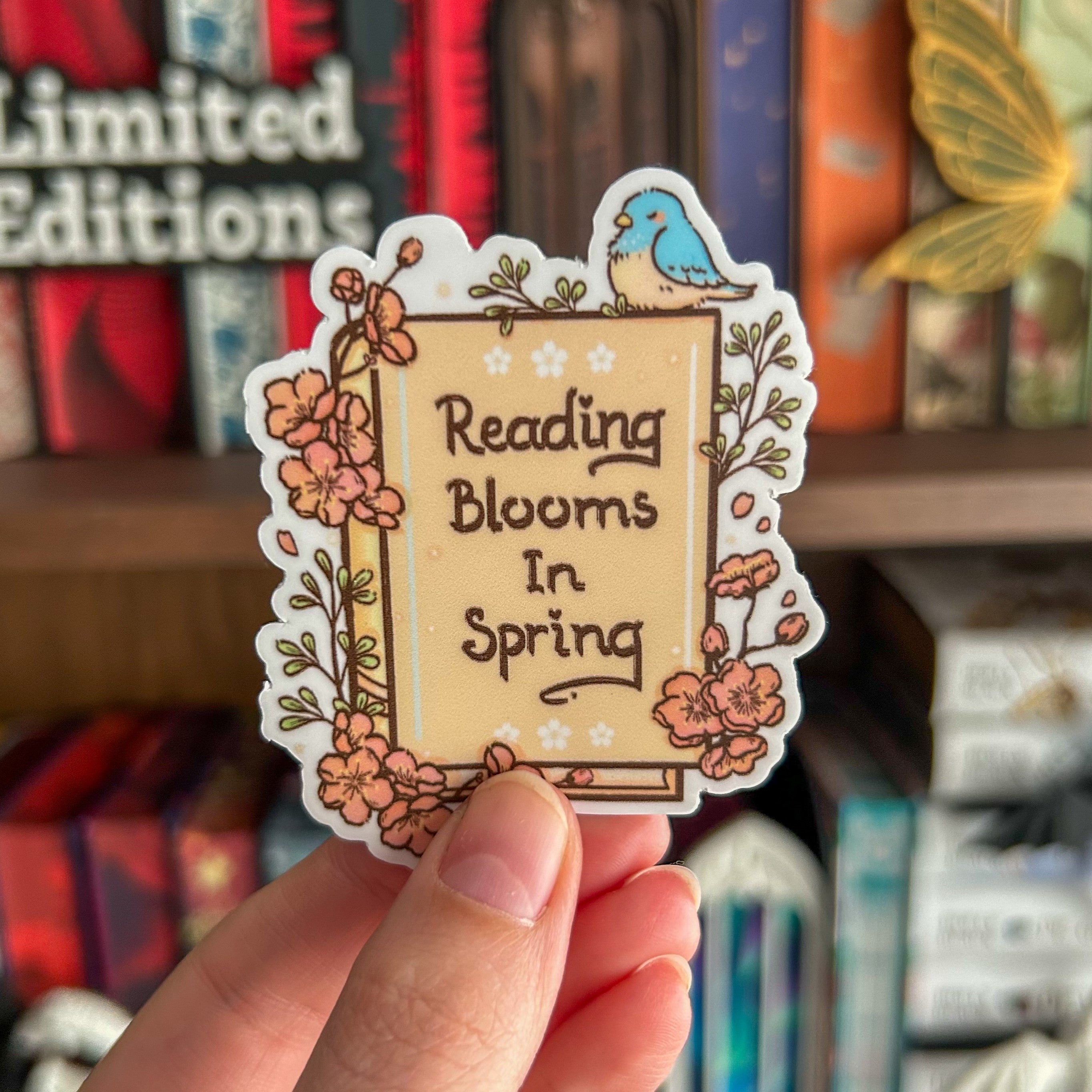 Bookish Sticker - Reading blooms in Spring