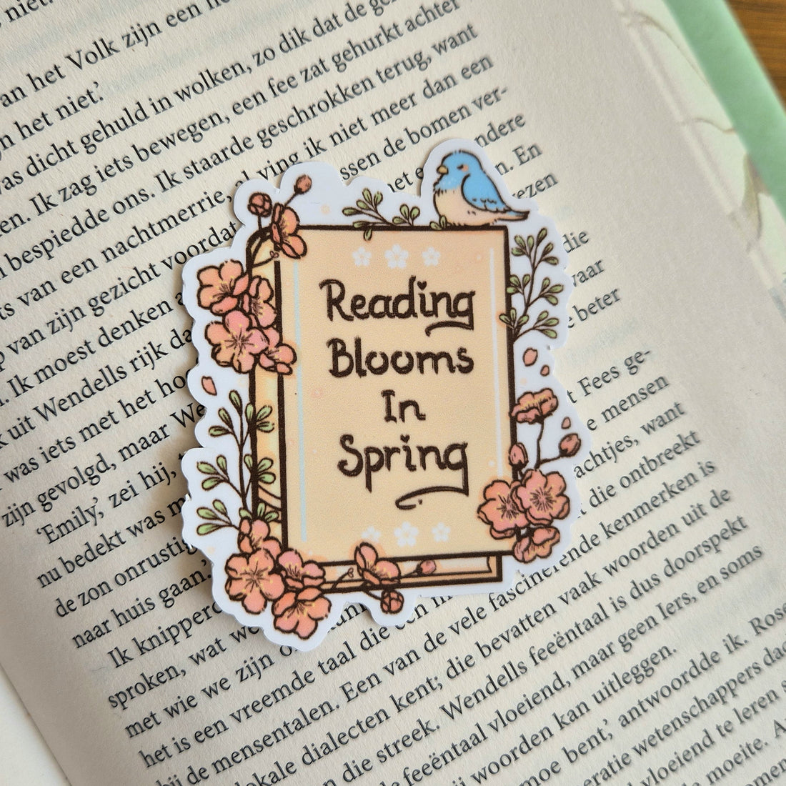 Bookish Sticker - Reading blooms in Spring
