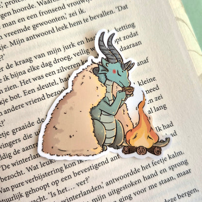 Bookish Sticker - Cozy Dragon