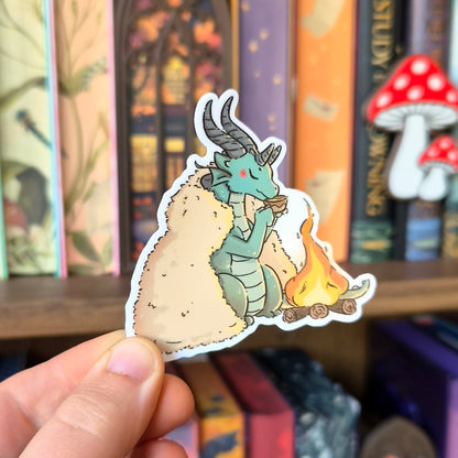 Bookish Sticker - Cozy Dragon