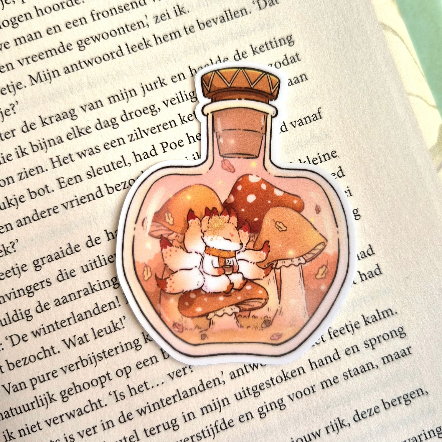 Bookish Sticker - Autumn Kitsune Potion