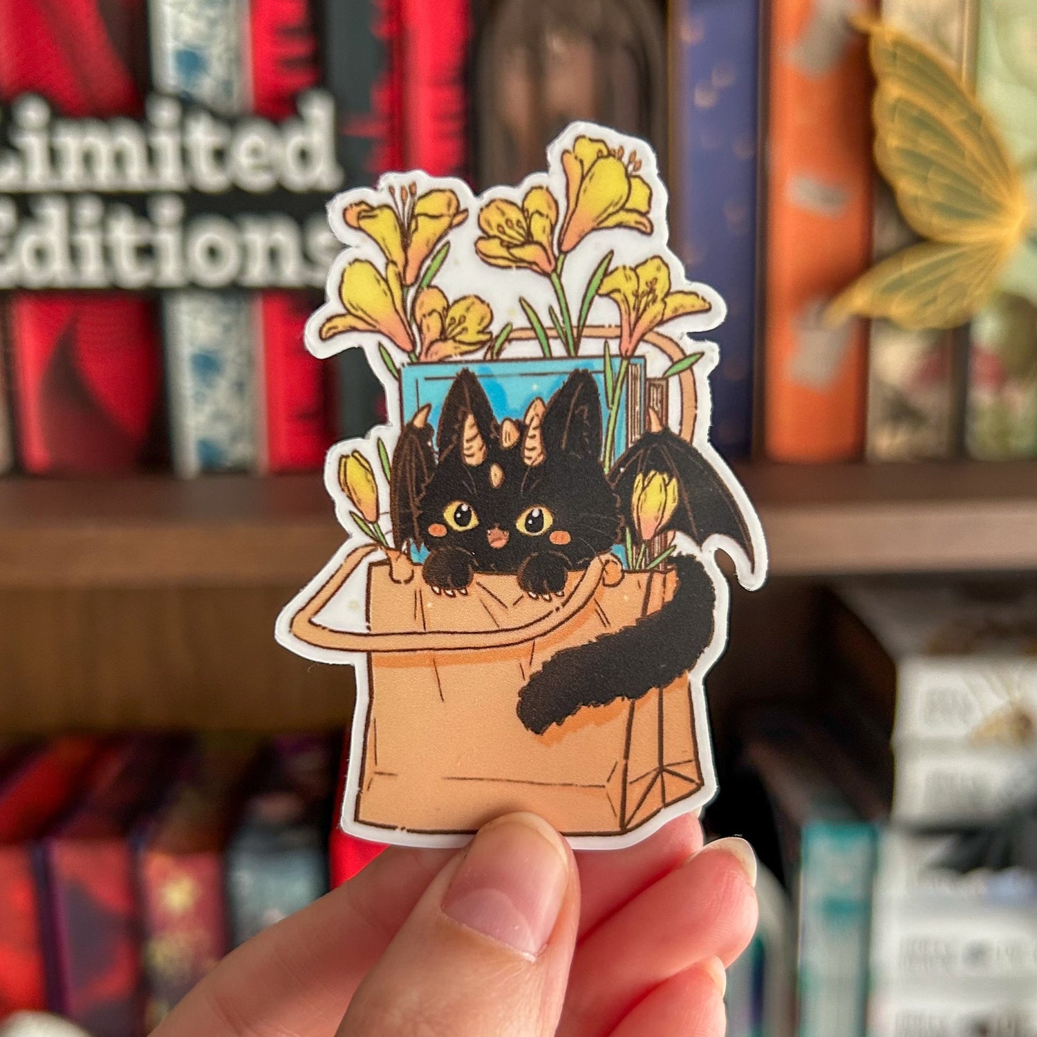 Bookish Sticker - Dracat in a Bag