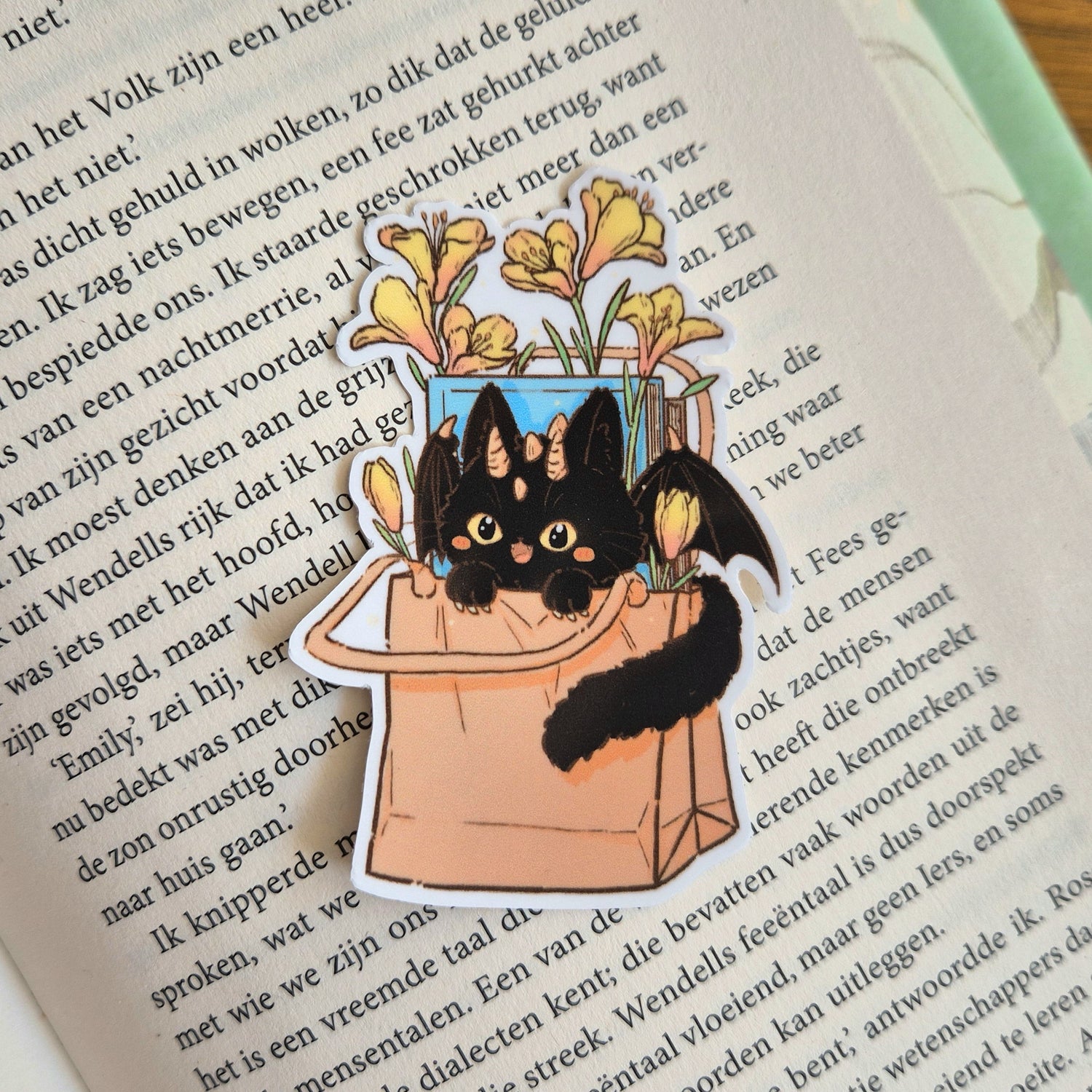 Bookish Sticker - Dracat in a Bag
