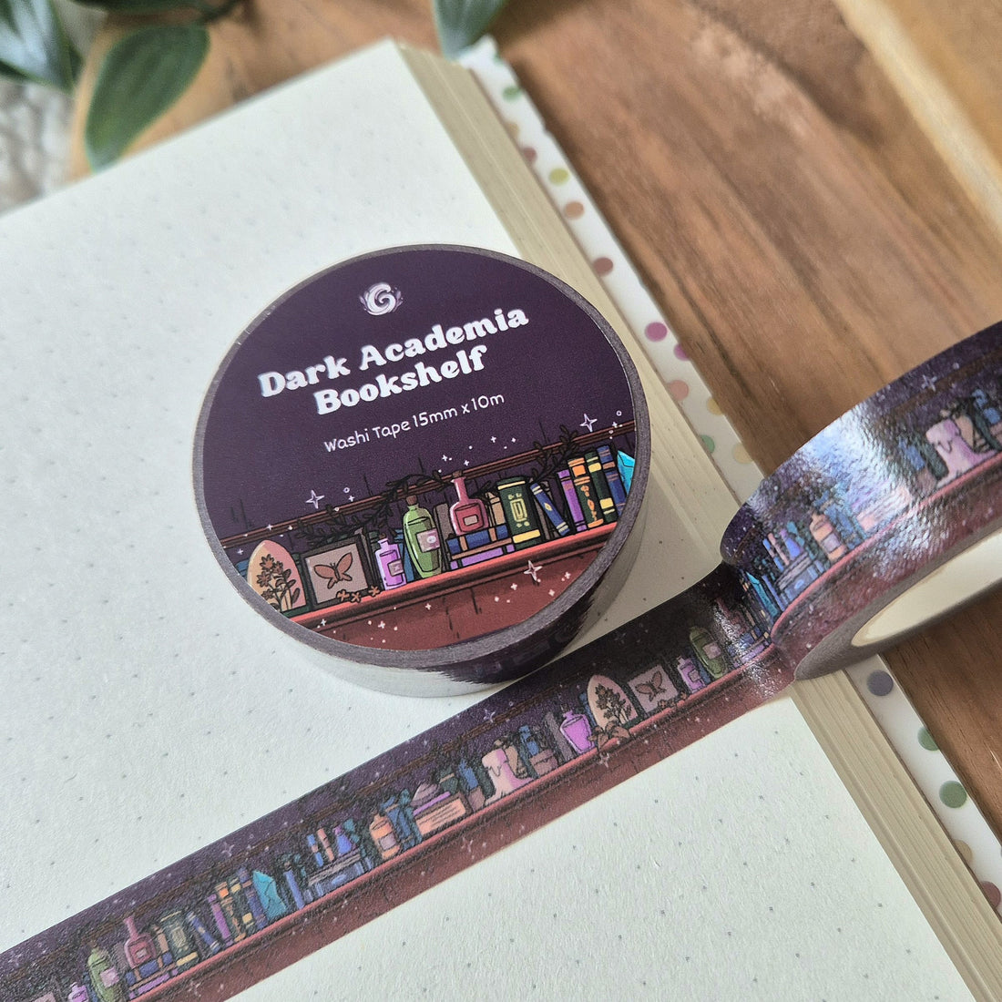 Washi Tape - Dark Academia Bookshelf