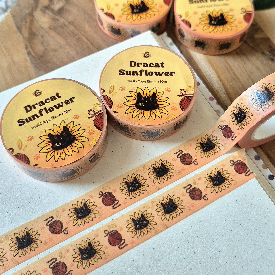 Washi Tape - Dracat Sunflower