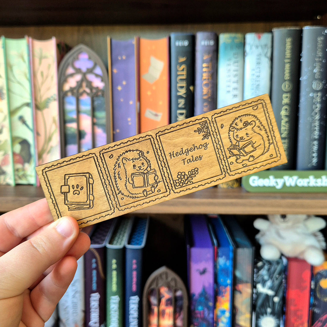 Wooden Bookmark - Hedgehog Tales