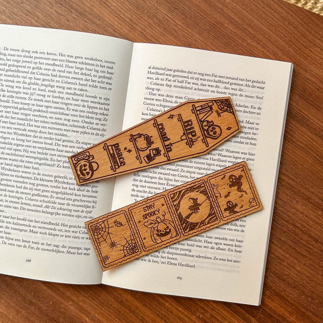 Wooden Bookmark - Read in Peace