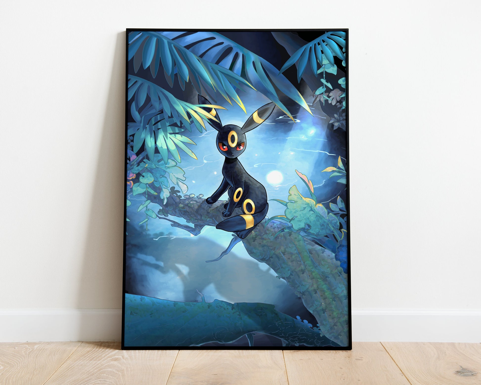 Poster of Eeveelution Umbreon - Pokemon Art - Umbreon Print - Wall Art - Pokemon Card Art Work - Pokemon Poster - Decor