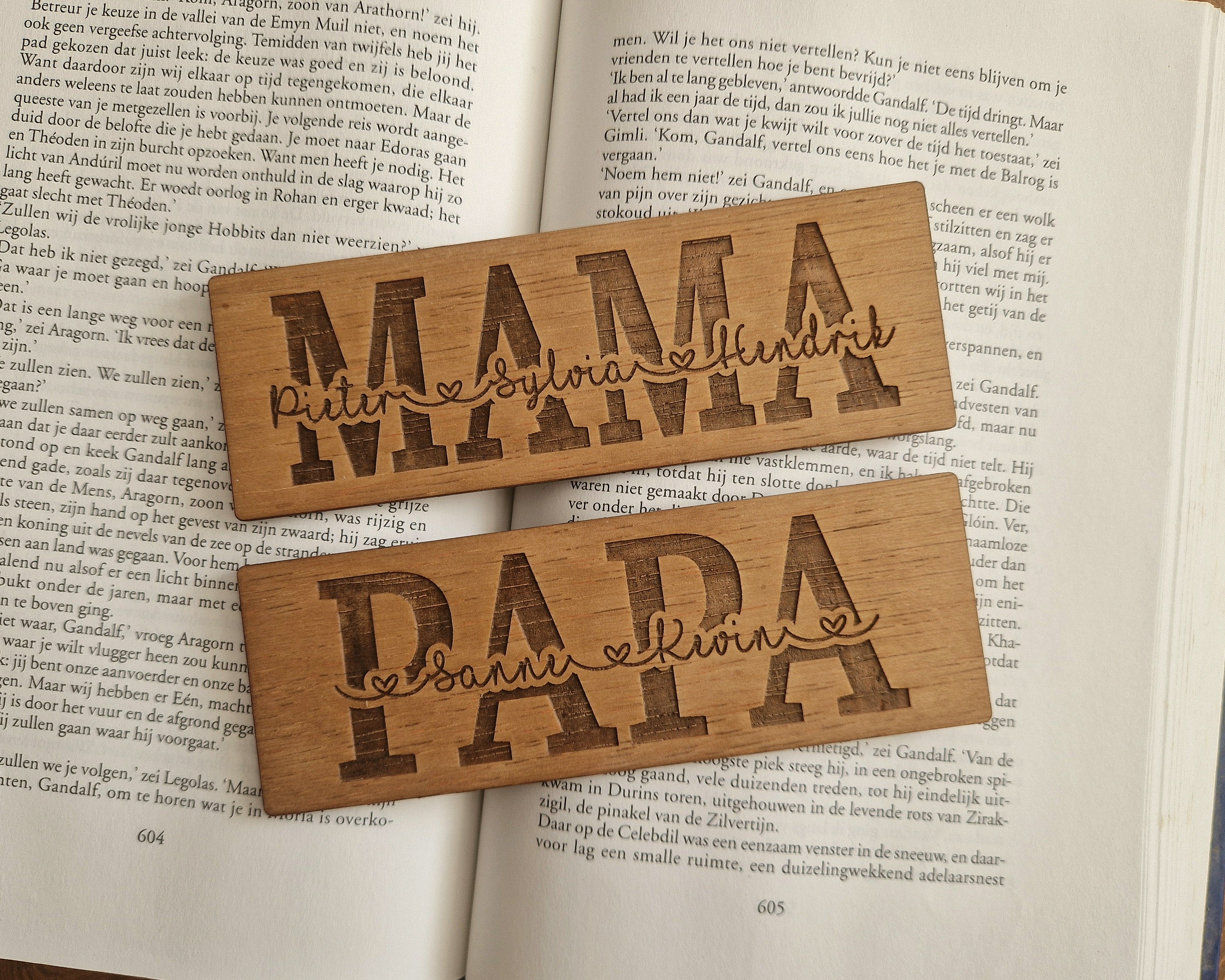 Papa Bookmark - Personalizable with names