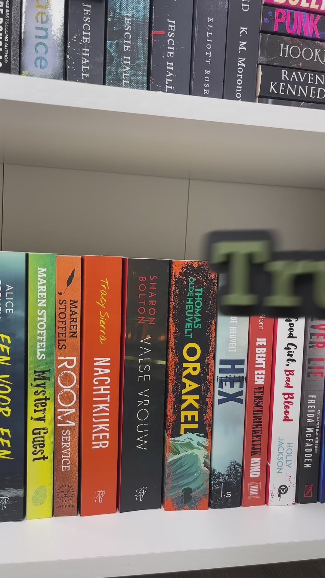 Boekenplank Peekout Bordje - True Crime