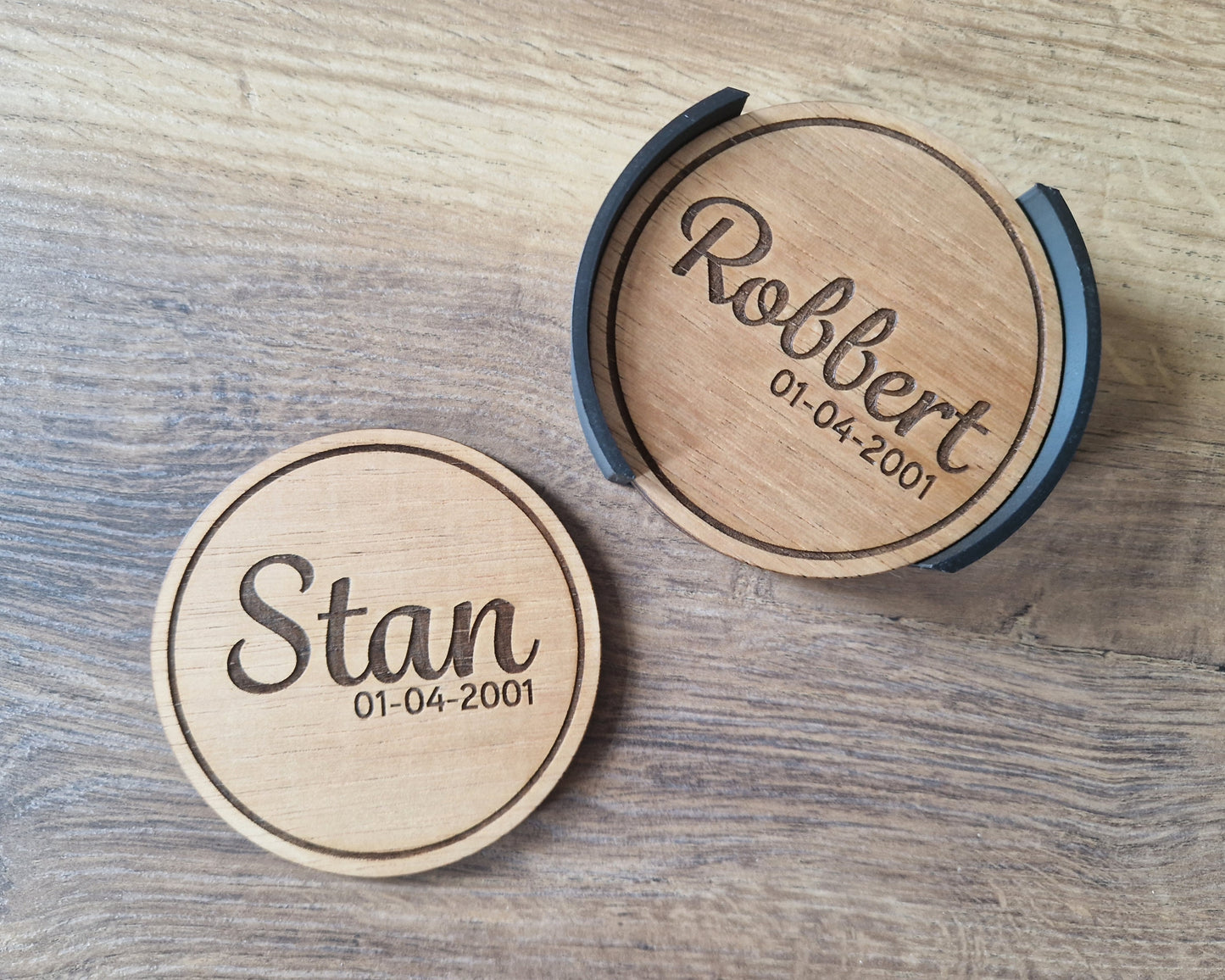 Personalizable Coasters Set - Names & Birthdays