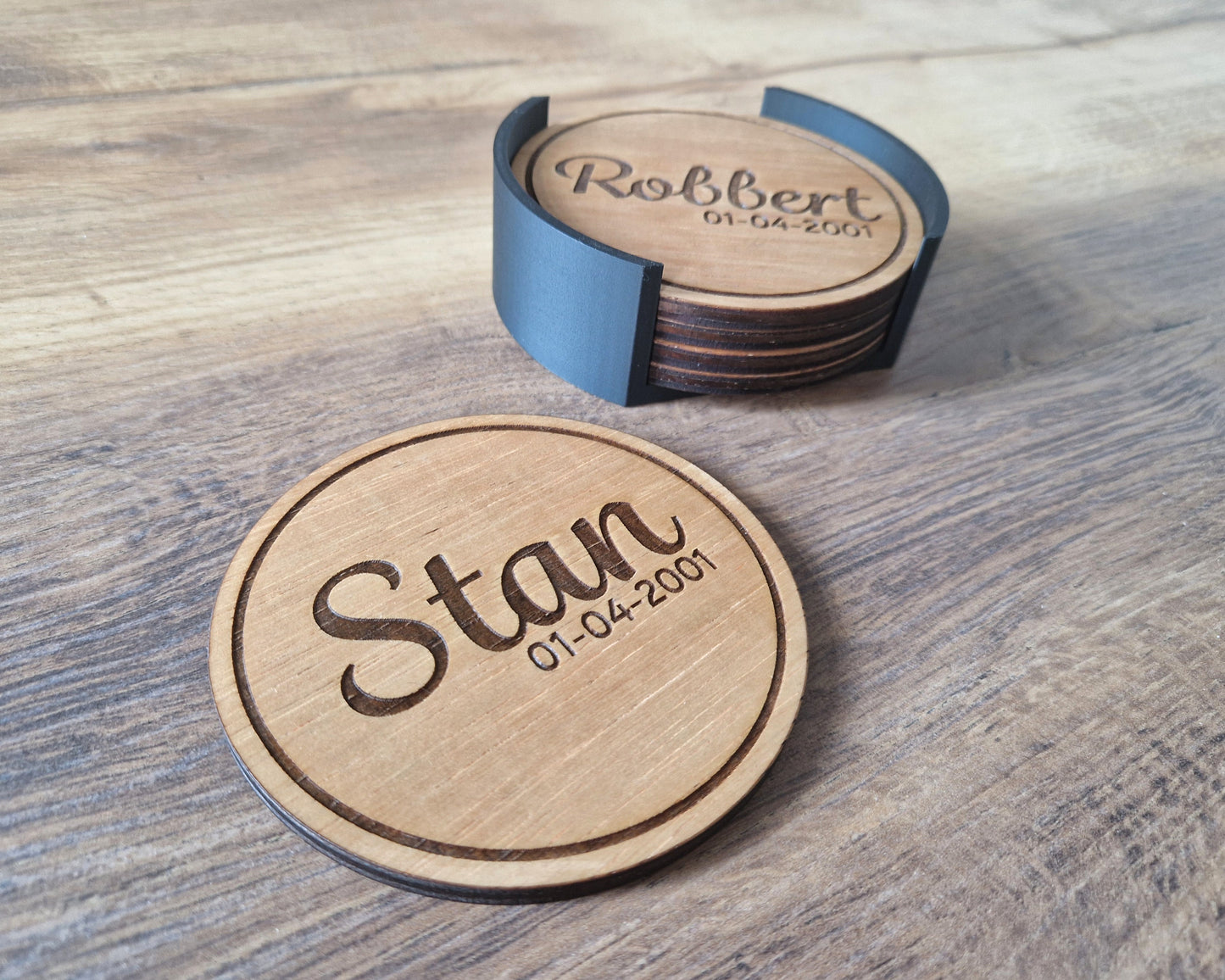 Personalizable Coasters Set - Names & Birthdays