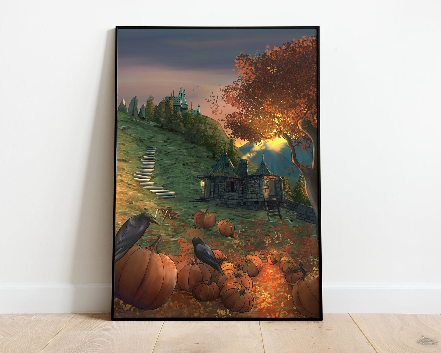 HP Movieposter - Wizard Art - Hogwarts print - Wall Art - Hagrid's Hut Art Work - Nature Poster - Decor