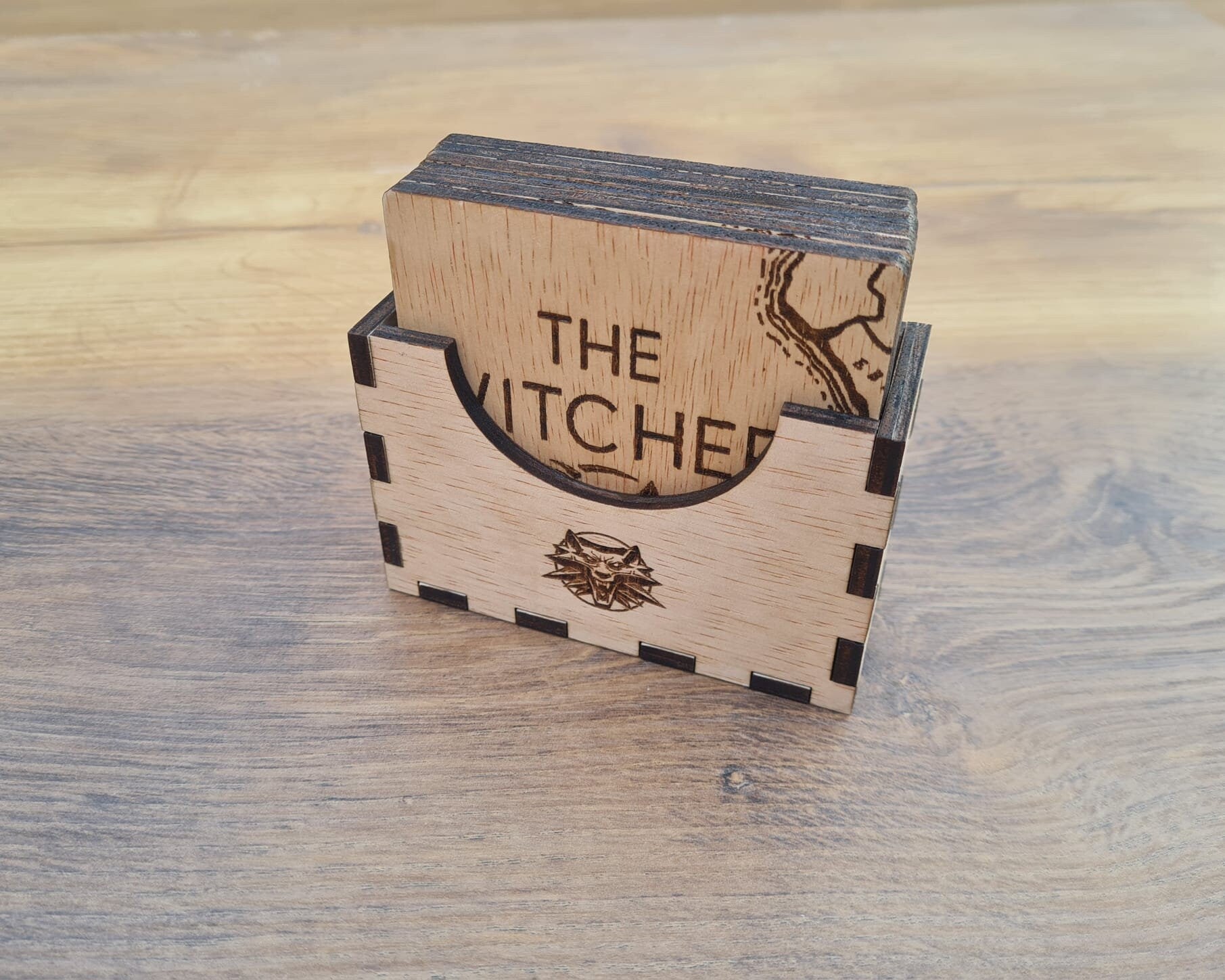The Witcher Inspired Coasters set of 6 - Witcher Fan Gift - Home Decor - Present - Housewarming Gift - Geralt of Rivia, Gift Ideas