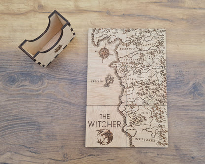 The Witcher Inspired Coasters set of 6 - Witcher Fan Gift - Home Decor - Present - Housewarming Gift - Geralt of Rivia, Gift Ideas