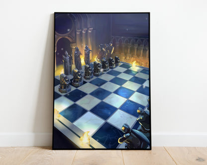 HP Movieposter - Wizard Art - Hogwarts print - Wall Art - Wizards Chess Art Work - Game Poster - Home Decor