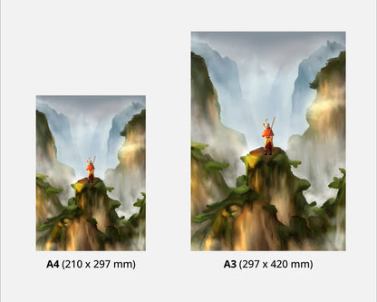 ATLA Avatar Poster - Air Bending Art - Avatar the last Airbender print - Wall Art - The Legend of Avatar Aang - Nature Poster - Decor