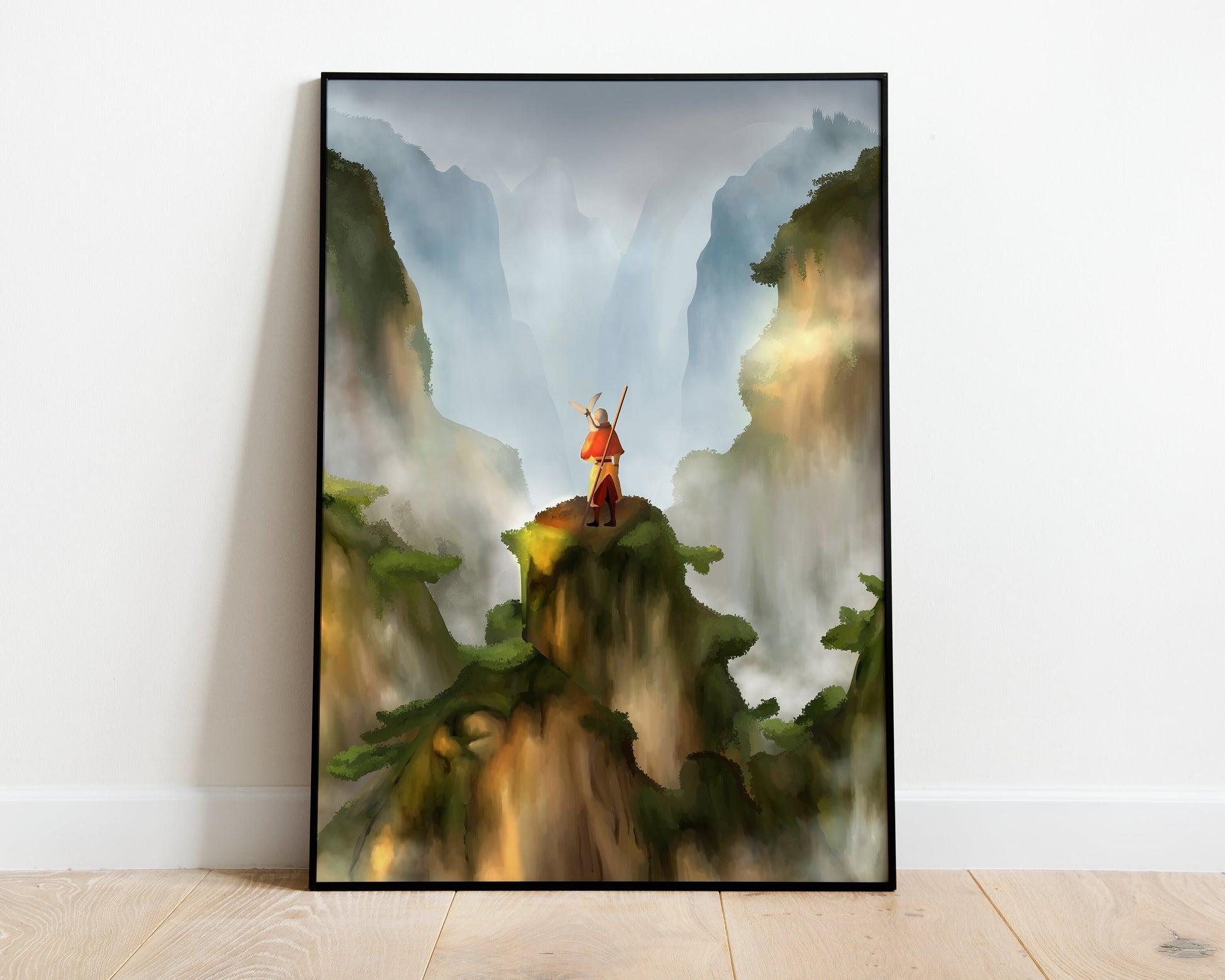 ATLA Avatar Poster - Air Bending Art - Avatar the last Airbender print - Wall Art - The Legend of Avatar Aang - Nature Poster - Decor