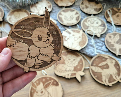 Choose Any Pokemon Christmas Ornaments set of 6! Pokemon Fan Gift - Home Decor - Present - Favorite Pokemon Coasters - Holidays Pokemon gift